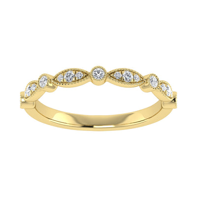 Diamond 1/6 Ct.Tw. Stack Band in 10K Yellow Gold