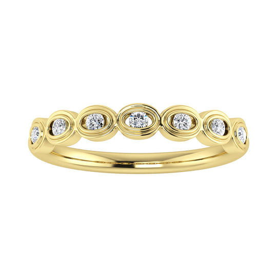 Diamond 1/6 Ct.Tw. Stack Band in 10K Yellow Gold