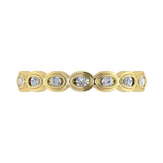Diamond 1/6 Ct.Tw. Stack Band in 10K Yellow Gold