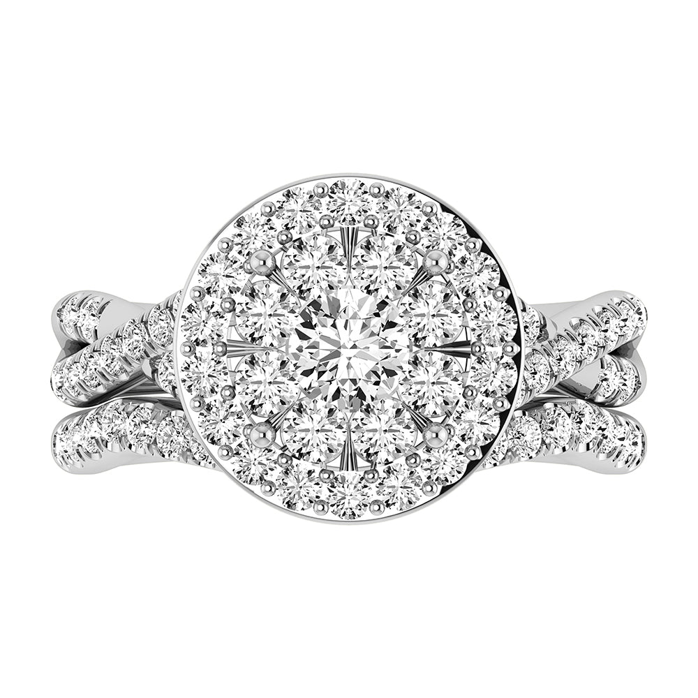 Diamond 1 3/4 Ct.Tw. Round Bridal Ring in 14K White Gold