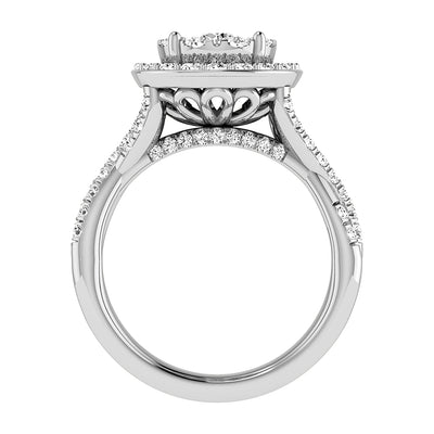 Diamond 1 3/4 Ct.Tw. Round Bridal Ring in 14K White Gold