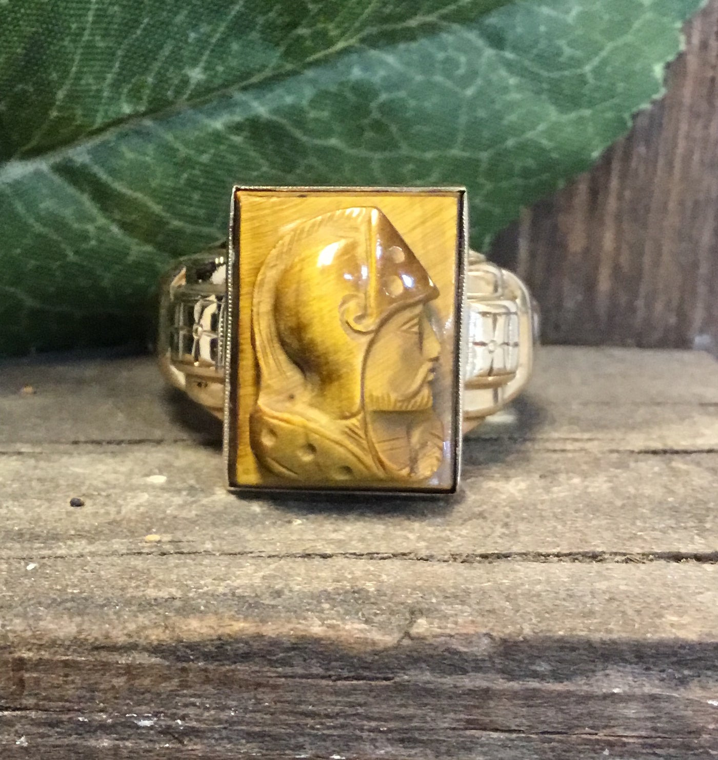 Tiger Eye Cameo Ring