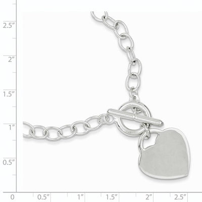 Sterling Silver Heart Bracelet QG