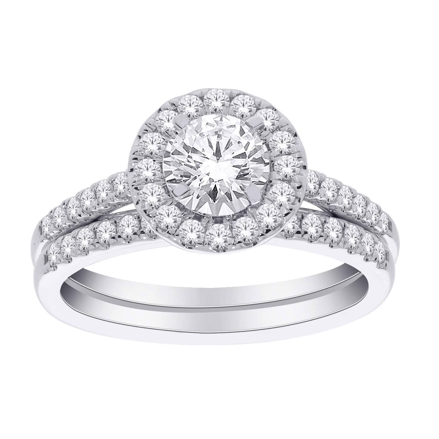 14KT 1.00CTW Diamond Bridal Set