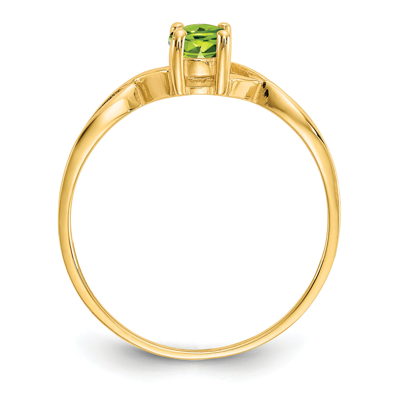 14k Peridot Birthstone Ring QG