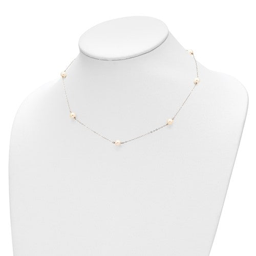 14KT Pearl Station Necklace