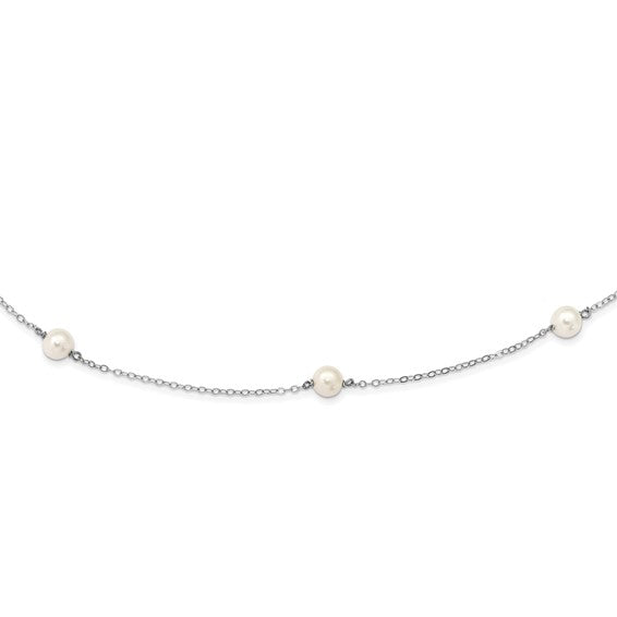 14KT Pearl Station Necklace